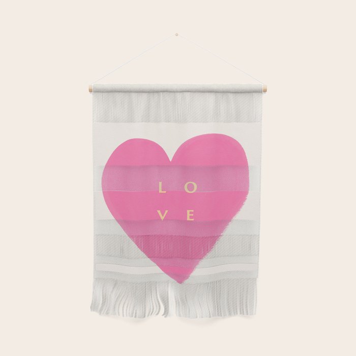 Heart Love Pink - Typography Wall Hanging Gallery Image 1