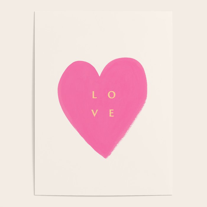 Heart Love Pink - Typography Poster Gallery Image 4