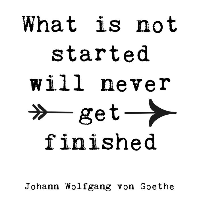 What Is Not Started Will Never Get Finished Inspirational Goethe Quote Coffee Mug Gallery Image 2
