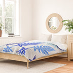 Inked Ferns - Blue Palette Duvet Cover Gallery Image 2