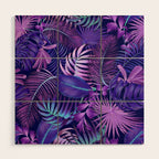Tropical Leaf Pattern Wood Wall Art Gallery Image 1