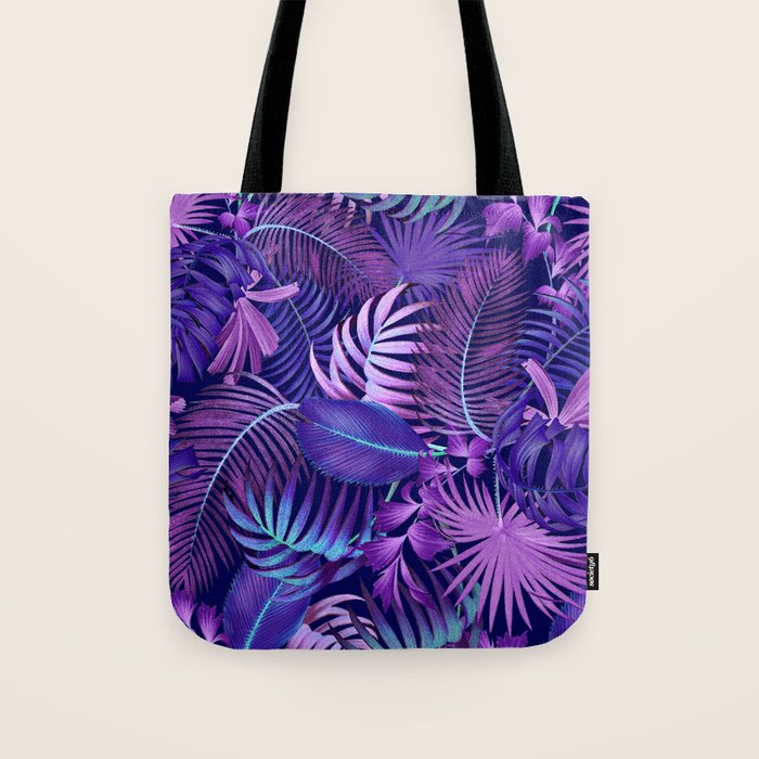 Tropical Leaf Pattern Tote Bag Gallery Image 1