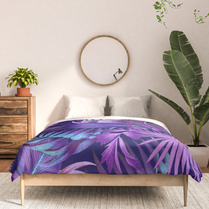 Tropical Leaf Pattern Comforter Gallery Image 3