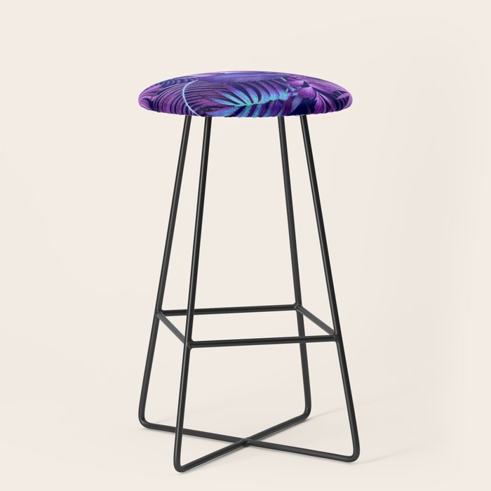 Tropical Leaf Pattern Stool Gallery Image 1
