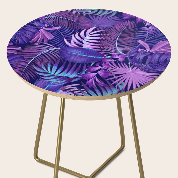 Tropical Leaf Pattern Side Table Gallery Image 2