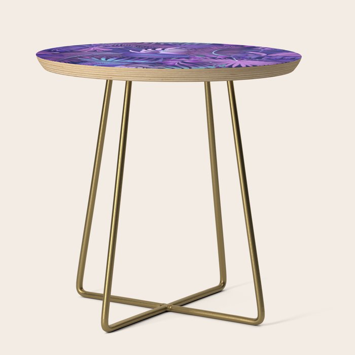 Tropical Leaf Pattern Side Table Gallery Image 1