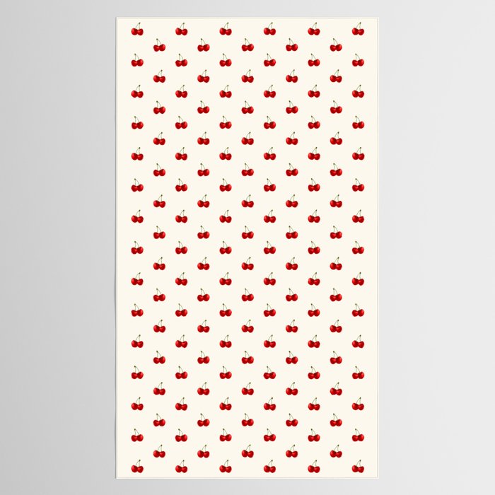 Y2K Cherries - Creme Pattern Miniature Tablecloth Gallery Image 2