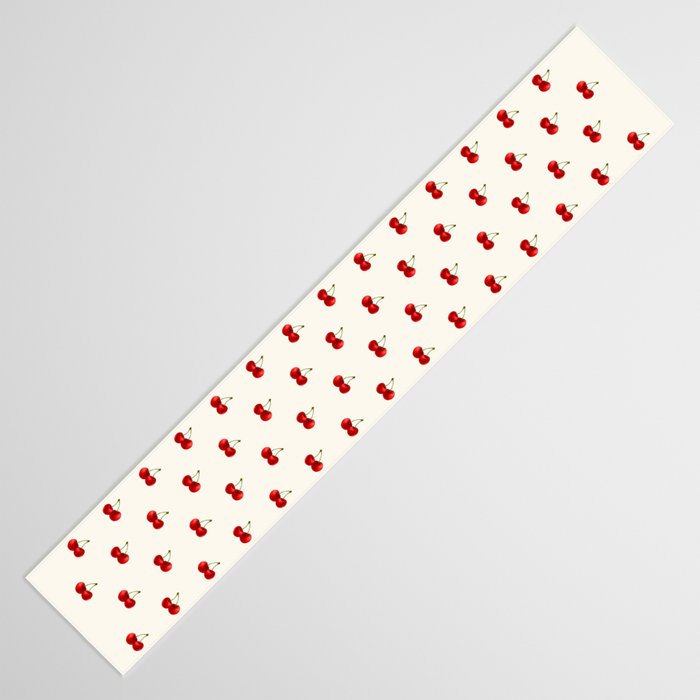 Y2K Cherries - Creme Pattern Miniature Table Runner Gallery Image 3