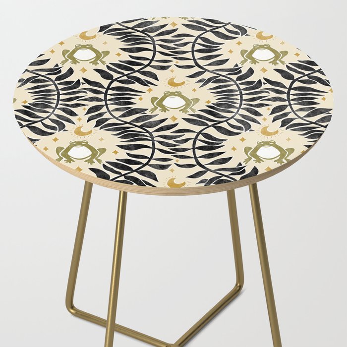 Froggie Ogee - black, moss green, and cream Side Table Gallery Image 2