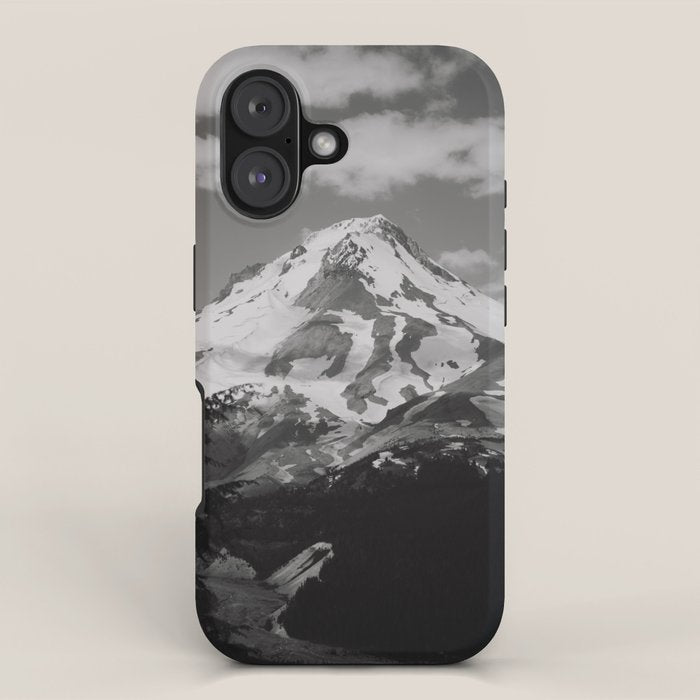 Mount Hood Black and White iPhone Case Gallery Image 1