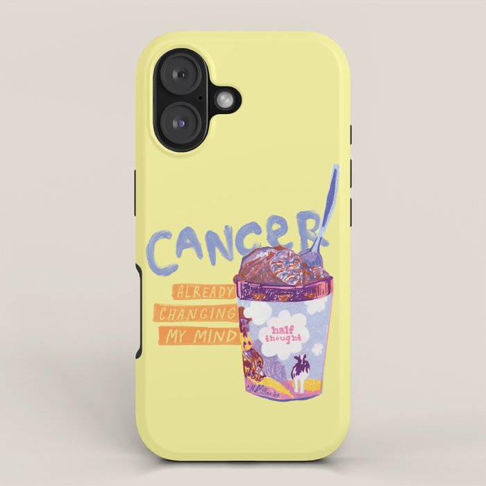 Emo Cancer in Calming Yellow | Zodiac Series iPhone Case Gallery Image 1