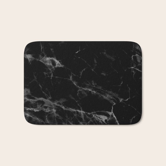 Black Marble Bath Mat Gallery Image 1