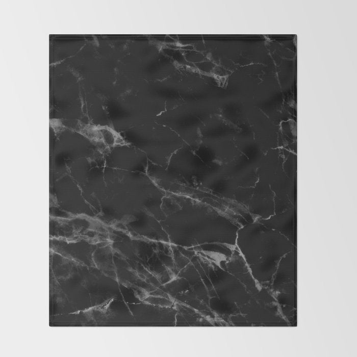 Black Marble Throw Blanket Gallery Image 2