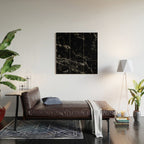 Black Marble Wood Wall Art Gallery Image 2