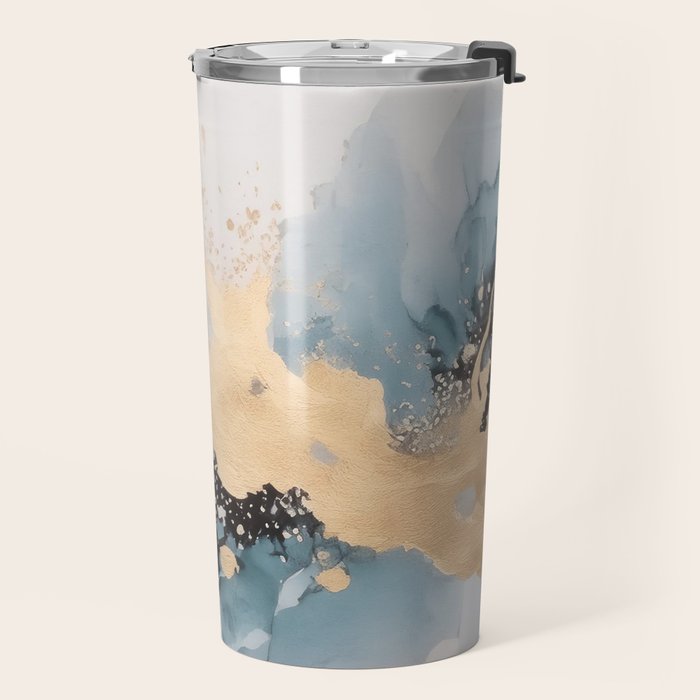 Splash of gold Travel Mug Gallery Image 2