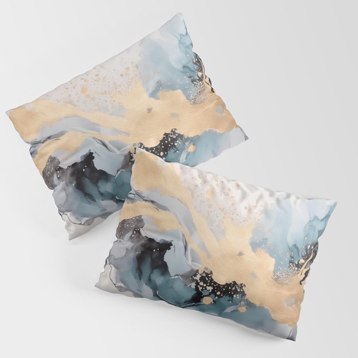 Splash of gold Pillow Sham Gallery Image 1