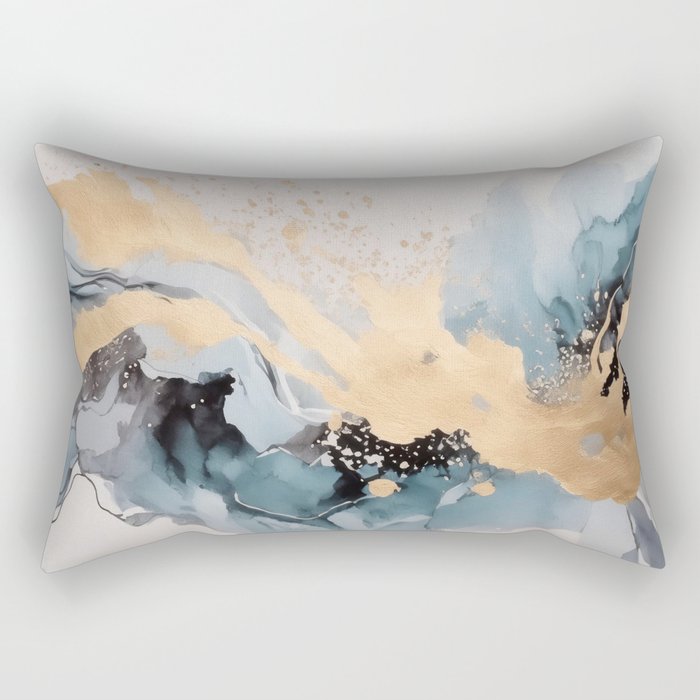 Splash of gold Rectangular Pillow Gallery Image 2