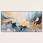 Splash of gold Desk Mat Gallery Image 3