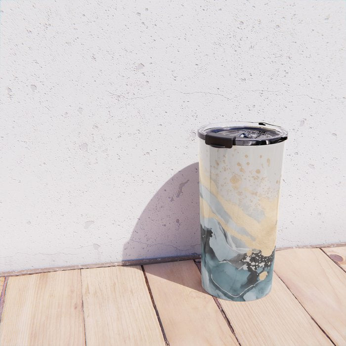 Splash of gold Travel Mug Gallery Image 4