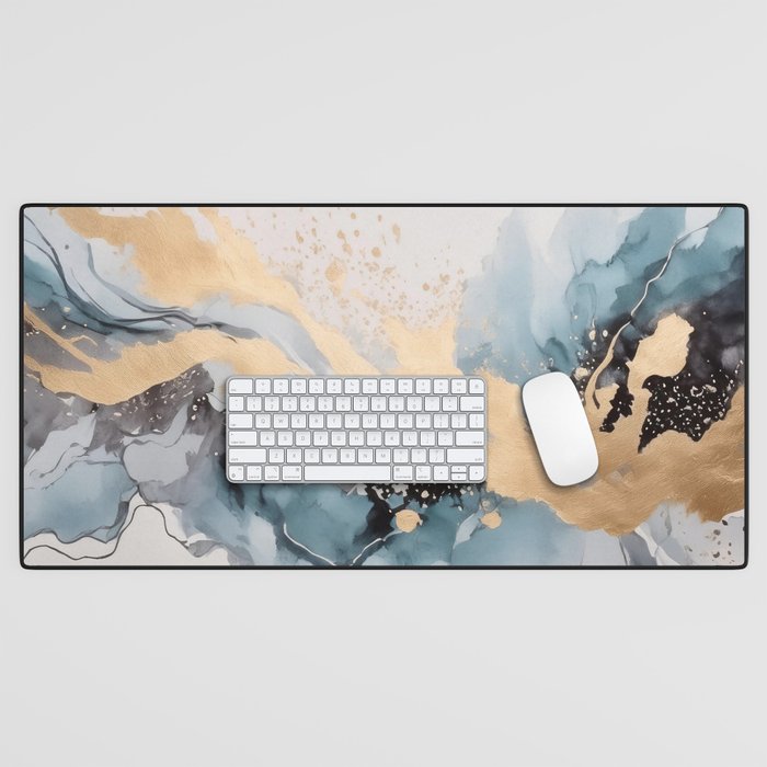 Splash of gold Desk Mat Gallery Image 1