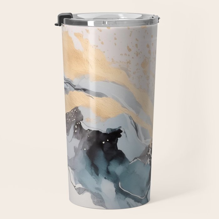 Splash of gold Travel Mug Gallery Image 3