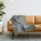 AT THE END OF THE WORKDAY | digital art collage by yana potter | sparkle suit | jacket | glitter  Throw Blanket Gallery Image 1