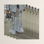 AT THE END OF THE WORKDAY | digital art collage by yana potter | sparkle suit | jacket | glitter  Wrapping Paper Gallery Image 3