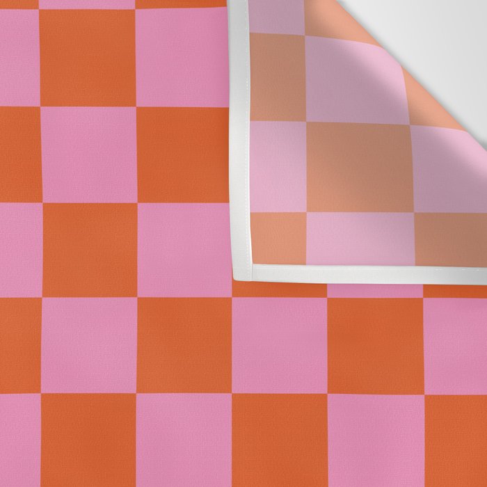 Pink Checker Pattern Wall Tapestry Gallery Image 3