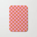 Pink Checker Pattern Bath Mat Gallery Image 1