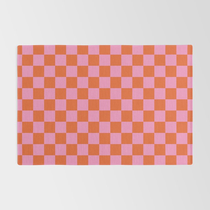 Pink Checker Pattern Rug Gallery Image 2