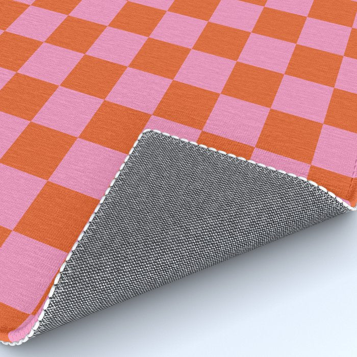 Pink Checker Pattern Rug Gallery Image 4
