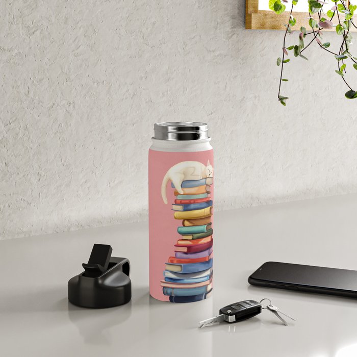 Where the Cat Dreams Water Bottle Gallery Image 4
