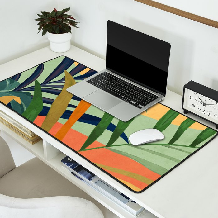 Abstract Art Tropical Leaves 117 Desk Mat Gallery Image 2