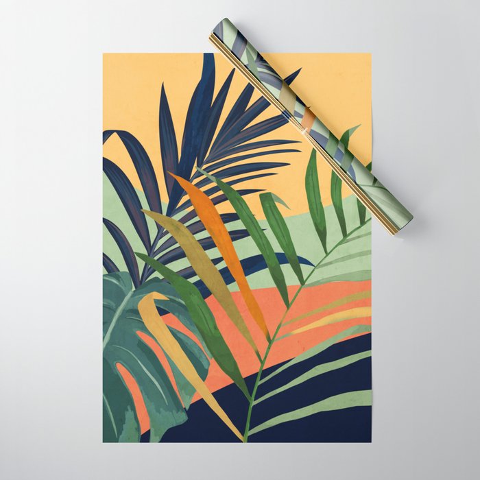Abstract Art Tropical Leaves 117 Wrapping Paper Gallery Image 1