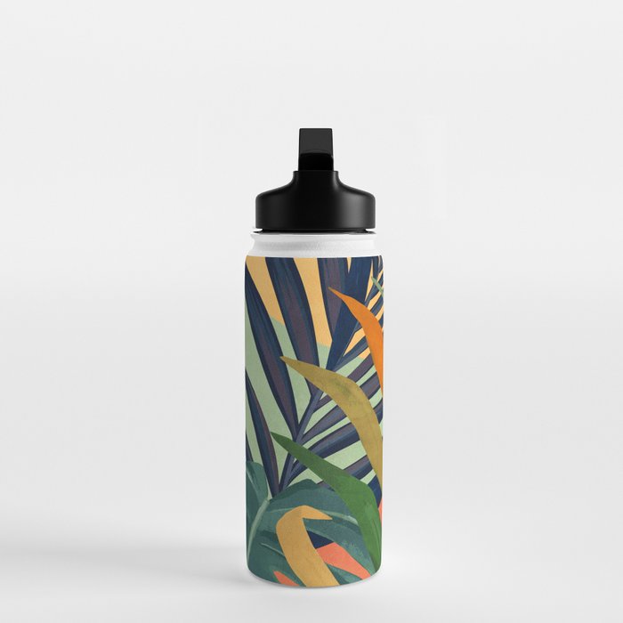 Abstract Art Tropical Leaves 117 Water Bottle Gallery Image 3