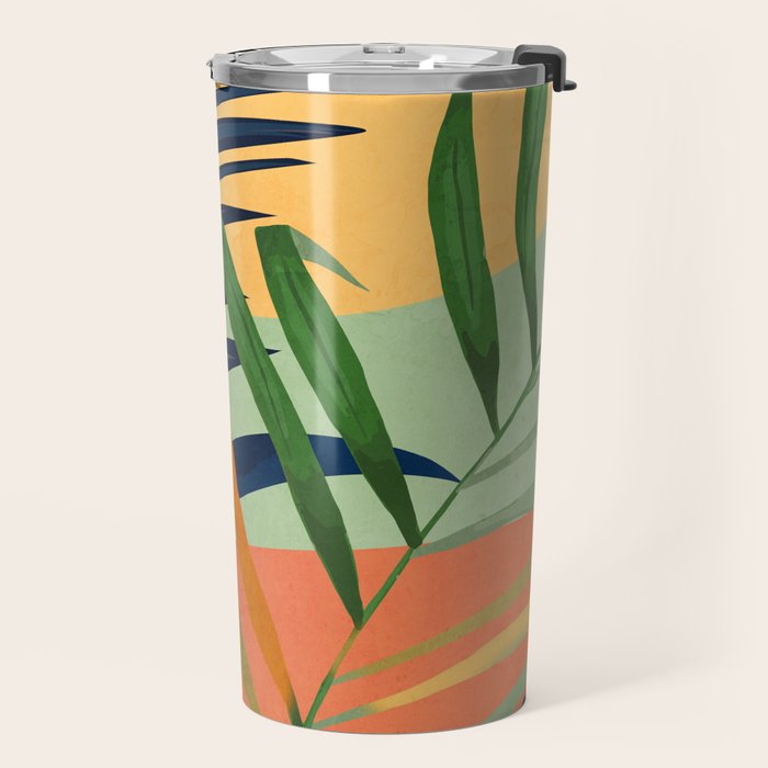 Abstract Art Tropical Leaves 117 Travel Mug Gallery Image 2