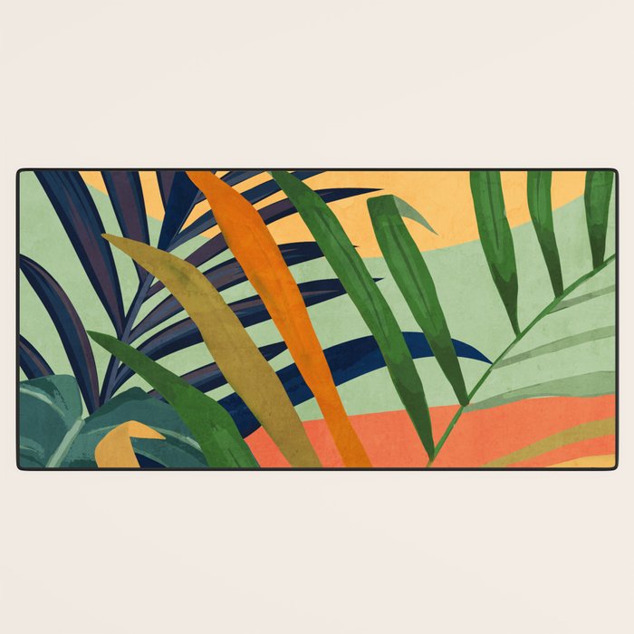 Abstract Art Tropical Leaves 117 Desk Mat Gallery Image 3