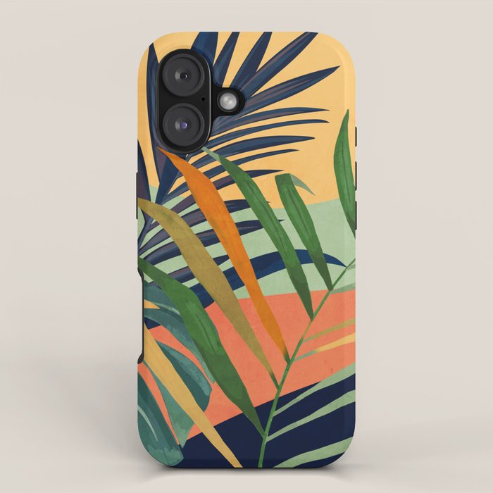 Abstract Art Tropical Leaves 117 iPhone Case Gallery Image 1
