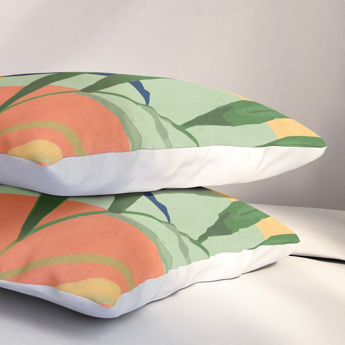 Abstract Art Tropical Leaves 117 Pillow Sham Gallery Image 3