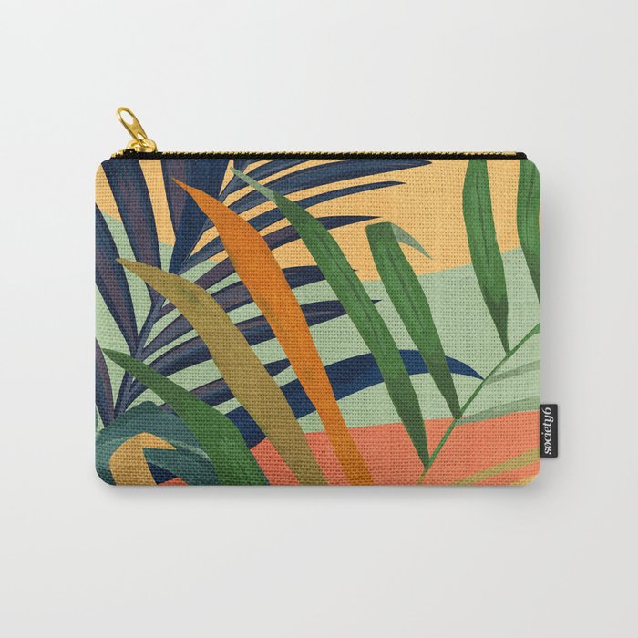 Abstract Art Tropical Leaves 117 Carry All Pouch Gallery Image 1
