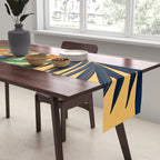 Abstract Art Tropical Leaves 117 Table Runner Gallery Image 2