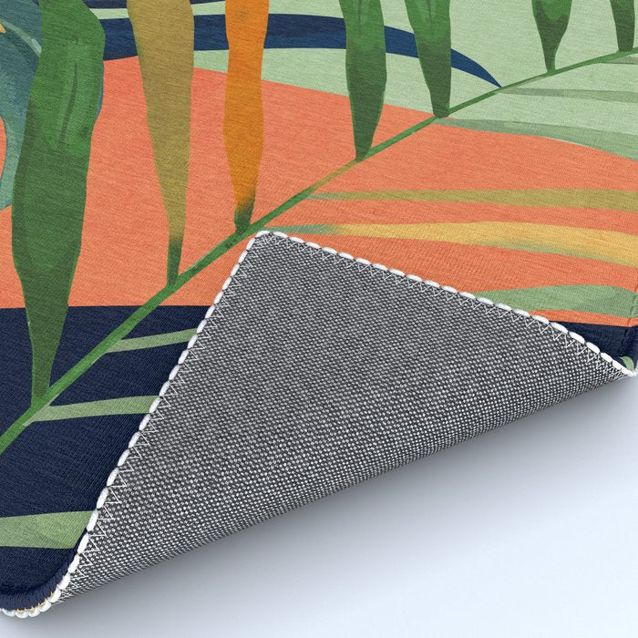 Abstract Art Tropical Leaves 117 Rug Gallery Image 4