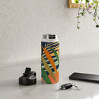 Abstract Art Tropical Leaves 117 Water Bottle Gallery Image 4