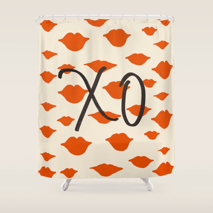 Kisses XO Shower Curtain Gallery Image 1
