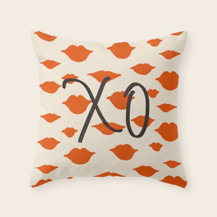 Kisses XO Throw Pillow Gallery Image 6