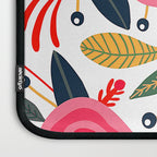 Mid-Century Modern Pink Floral And Leaves Designs Laptop Sleeve Gallery Image 3