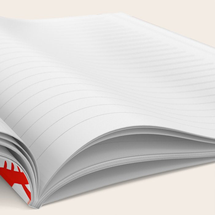 Mid-Century Modern Pink Floral And Leaves Designs Notebook Gallery Image 2