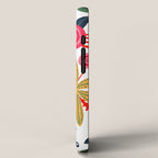 Mid-Century Modern Pink Floral And Leaves Designs iPhone Case Gallery Image 2