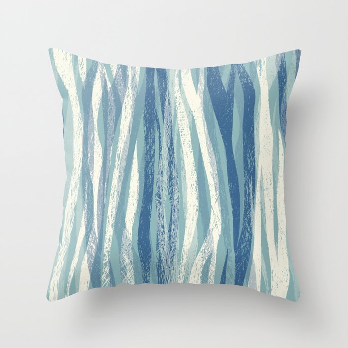 Wildlife Safari animal print blue Throw Pillow Gallery Image 6