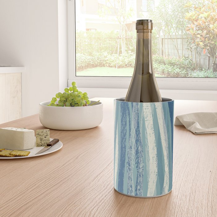 Wildlife Safari animal print blue Wine Chiller Gallery Image 4